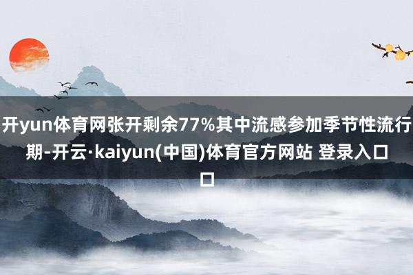 开yun体育网张开剩余77%其中流感参加季节性流行期-开云·kaiyun(中国)体育官方网站 登录入口