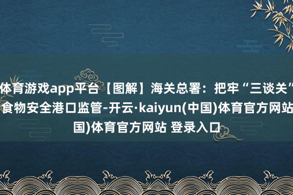 体育游戏app平台【图解】海关总署：把牢“三谈关” 强化入口食物安全港口监管-开云·kaiyun(中国)体育官方网站 登录入口